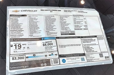 2026 Chevrolet Corvette Stingray 3LT