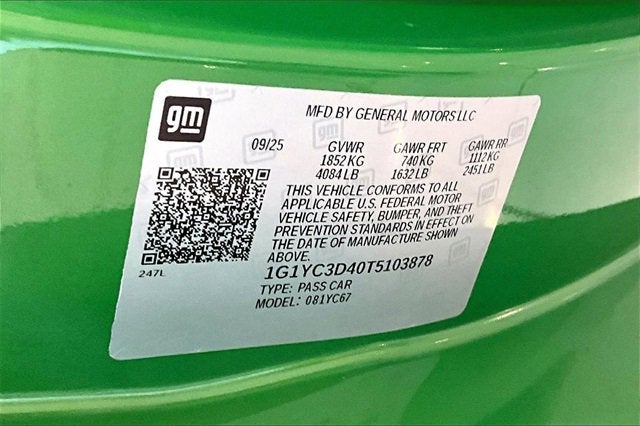 2026 Chevrolet Corvette Stingray 3LT