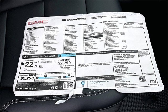 2026 GMC Acadia Elevation