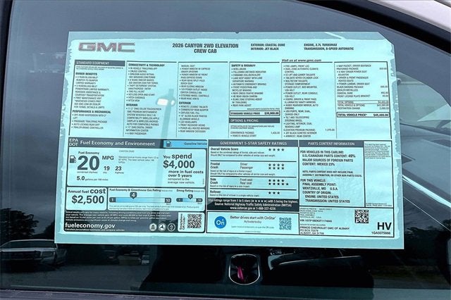 2026 GMC Canyon Elevation