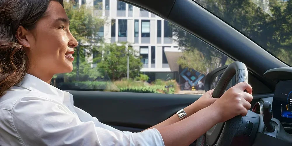 Driver driving a Certified Pre-Owned Vehicle